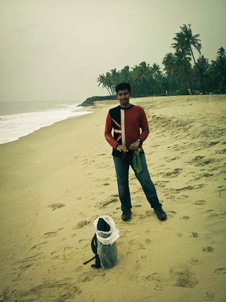 Me on Alleppey Beach Me on Alleppey Beach